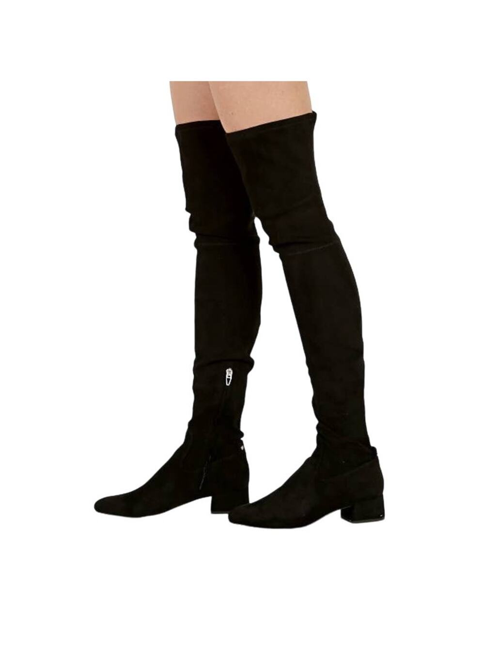 Dolce Vita Jimmy Boot Black Stella Suede Over the Knees Thigh High